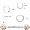 3 Pairs Silver Huggie Hoop Earrings Set for Women |