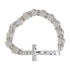 Madison Tyler Bracelet Collection Cross Bead Religious Prayer Beads Stretch Bracelet for Women Jewelry