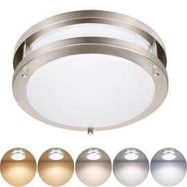 Drosbey 36W Dimmable LED Ceiling Light Fixture, Flush Mount Ceiling Lights for Kitchen, Bathroom, Bedroom, Hallway, 2700K/3000K/3500K/4000K/5000K Adjustable, 400W Equivalent