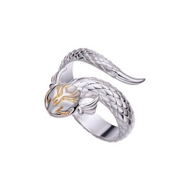 Silver Ring, Men's, Women's, Medusa, Python, Snake, Copper, One Size Fits All