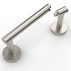 Ruacq Toilet Paper Holder Brushed Grey Double Post Pivoting Round