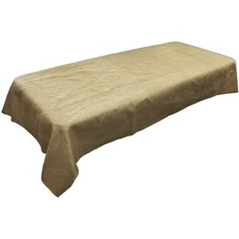 Backdrop King Inc, 100% Jute Hessian, Burlap Tablecloth Natural Color (58" Wide x 108" Long Rectangular)