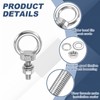 PATIKIL M6 x 20mm Eye Bolt, 2Pcs 304 Stainless Steel