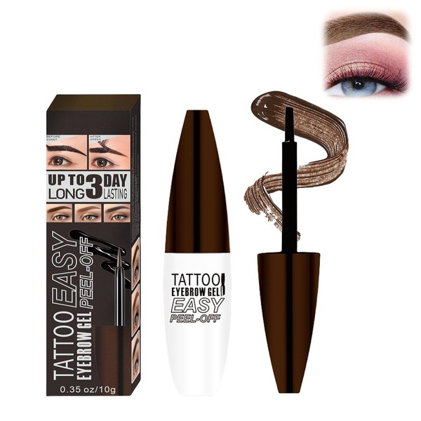Tattoo Eyebrow Gel Easy Peel Off - Brown Eye Brow
