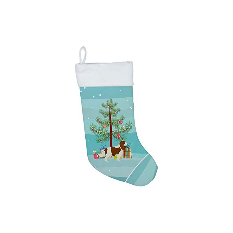 Caroline's Treasures CK3529CS Cavalier Spaniel Christmas Tree Christmas Stocking Fireplace