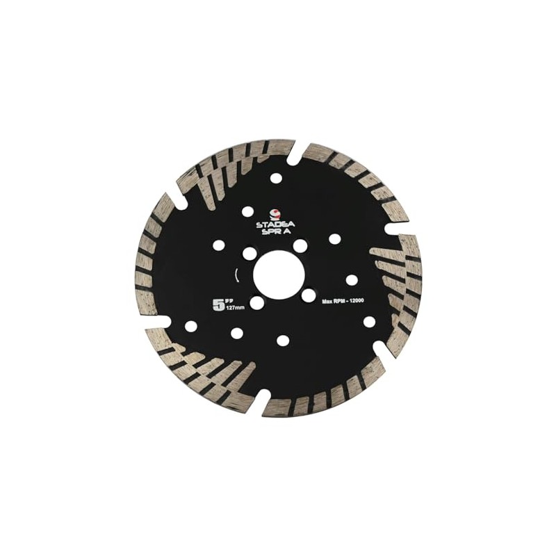 Stadea SBD103K Diamond Saw Blade 5-Inch Side Support Turbo Dry
