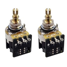 CTS 500K Push Pull Short Shaft Audio Taper Potentiometers - Pair (2X) - Includes Wiring Diagram