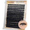 MIKIWI Lash Clusters 280pcs D Curly Individual Lashes, Wispy 3D