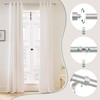HEI! DEAR Brushed Nickel Curtain Rods for Windows 72 to