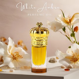 ARABIAN PERFUMES & OILS White Ambre Perfume Oil - Floral Luxurious Fragrance Oil for Men and Women - Travel Size Perfume 0.10 Fl. Oz.
