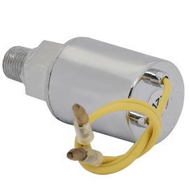 12V Electric Air Horn Solenoid Valve with 1/4" NPT Thread for Trains Trucks Cars Vans Boats Motorcycles Silver