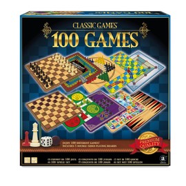 Merchant Ambassador: Juegos clásicos, Disfruta de 100 Juegos Diferentes, Incluye 5 Tablas de Juego de Doble Cara, diversión para niños y Adultos, a Partir de 3 años