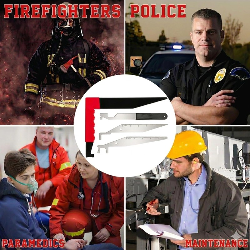 4 Packs Professional Firefighting Multi-Tool Kit, Ultimate Multipurpose Firefighting Tool