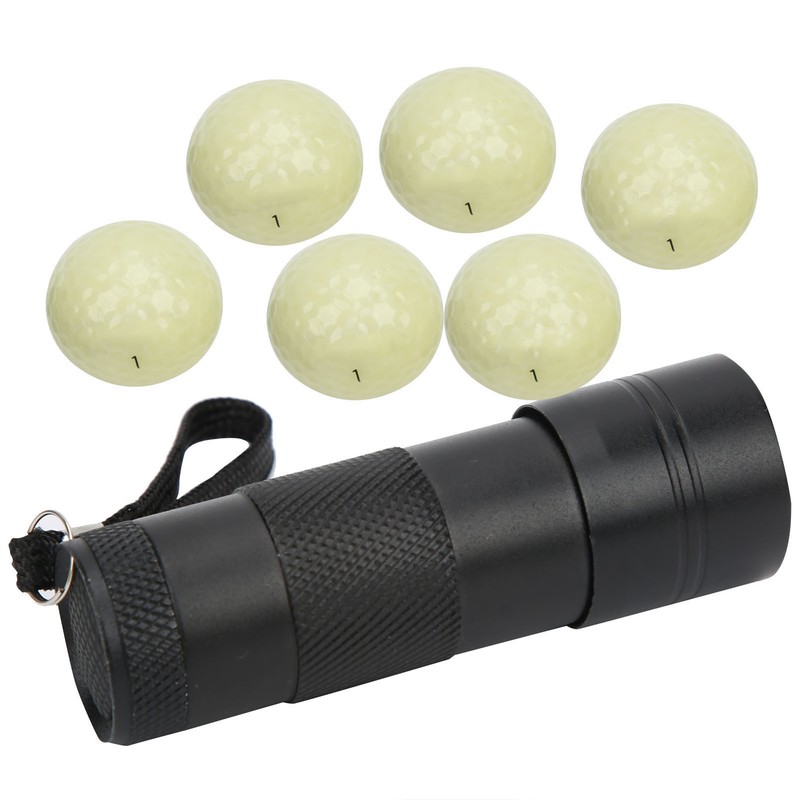 6PCS Golf Fluorescent Light Balls Night Practice Light Glowing Ball