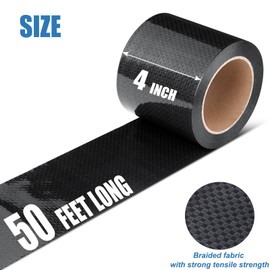 Ramkle RV Underbelly Tape, 4"" x 50' RV Underbelly Material, Waterproof Tape with Permanent Sealing Adhesive for RV, Camper Travel Trailer, Mobile Home, Tear Repair Patch, Black