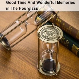 SuLiao Metal Empty Hourglass Sand Timer,Small Brass Frame Sand Watch,Reloj De Arena,Antique Hour Glass Sandglass DIY Fillable Unity Sand Ceremony Kit for Wedding Home, Desk, Office Decoration