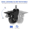 Hirate 3" Chair Casters Heavy Duty Lockable Swivel Caster Replacement