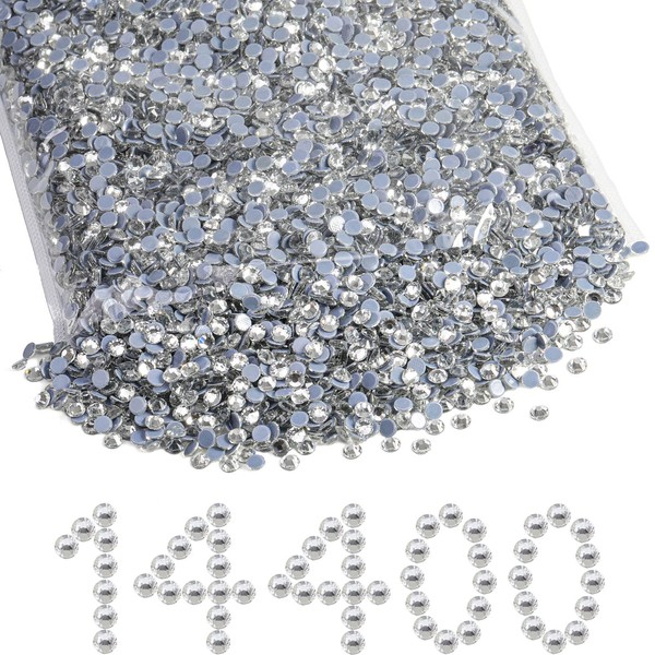 Beadsland Hotfix Rhinestones a Granel, 14400PCS Gran Cantidad de Diamantes