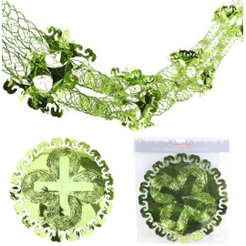 Christmas Concepts® 9ft x 1ft Large Round Foil Garland Festive Hanging Decorations – Christmas Trimming (Mint Green)