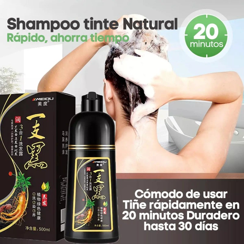 Universo en Linea 8pz Shampoo Tinte Instantáneo Cubre Canas Natural