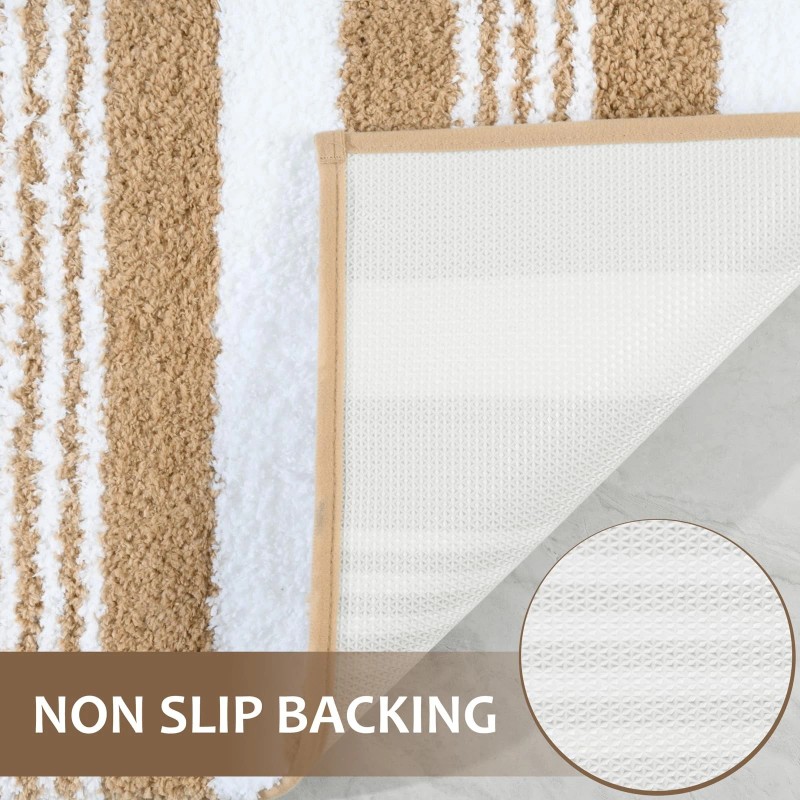 Lochas Bathroom Rugs 24"X17"Bath Non Slip Absorbent Washable Microfiber Mat