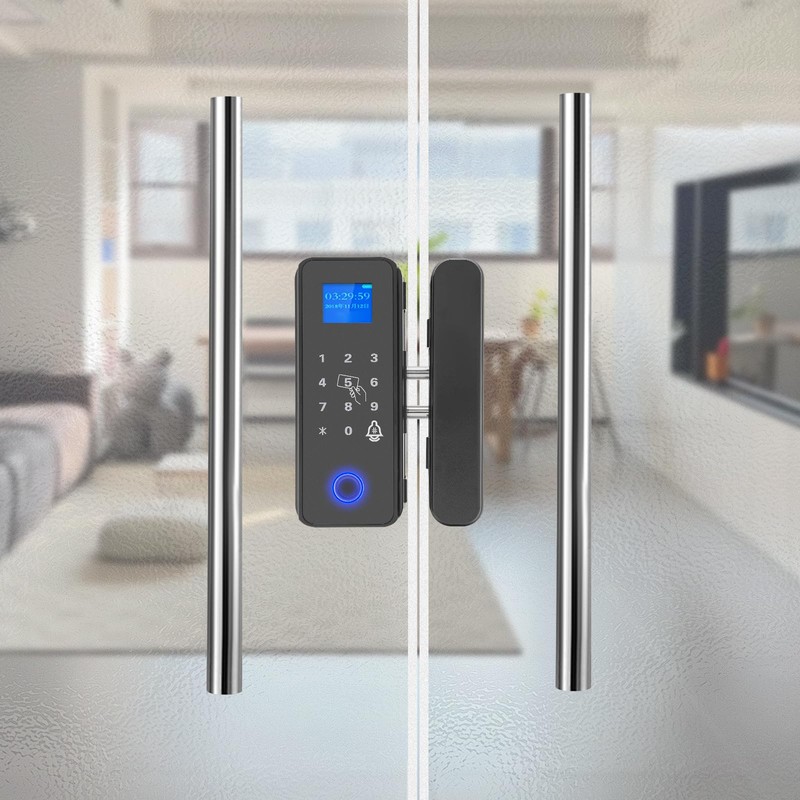 Smart Door Lock,Fingerprint Glass Door Lock,Lock Automatically Smart Lock 4
