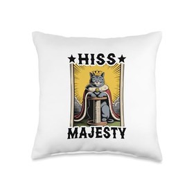 Cat Hiss Majesty Cat Scratching Post Tree Cat Throw Pillow