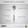 Champify Brass Darts Set "Blizzard" with 18 g Barrel and