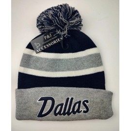 P&J Accessories Tobaggan Beanie Hat Dallas Football Cowboys Colors Adult Unisex