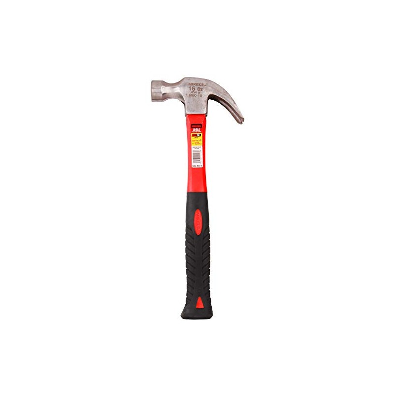 Mikels MUC-16 Martillo de Uña Curva, Mango de Fibra de