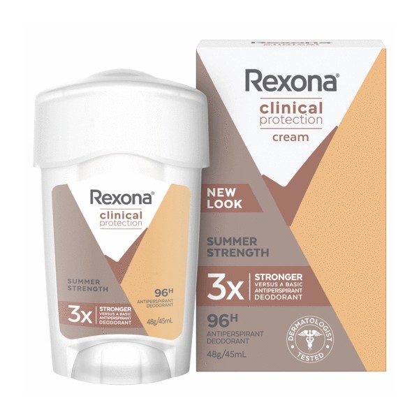 Rexona Clinical Protection Summer Strength Deodorant Cream 45ml