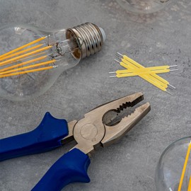 HOLIDYOYO 100pcs Warm Edison Bulb LED Filament Flexible Lamp Parts DC3V 120MA 2700k LED Chip Incandescent Light Accessories Diode for Repair LED Bulb Tubt LED Bulbs Yellow