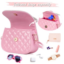Kids Purse for Little Girl,Adjustable Crossbody Toddler Purses Mouse Ear Bow for Girls Age 3 4 5 6 7 8 9 Birthday Gift(Pink)