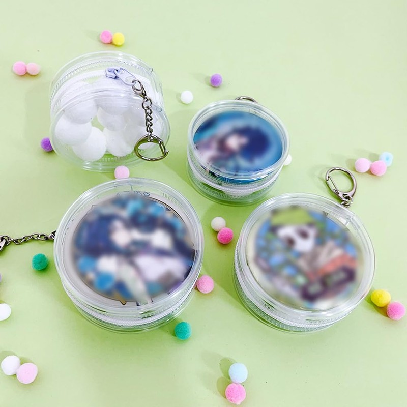 YUYAKESHI Can Badge Cover, Pain Bag, Transparent, Can Batch, Double-Sided