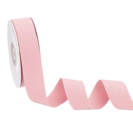 PATIKIL Double Face Velvet Ribbon for Gift Wrapping, 1 Inch x 10 Yard Velvet Wired Vintage Trim Ribbons for Crafts Bow Christmas Tree Ornaments Bouquets Wedding Decor, Light Pink