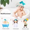 NADINE456 Gorro de Ducha para Niños, 3 Viseras de Baño