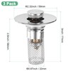 M METERXITY 3-Pack Bathroom Sink Stopper Hair Catcher, Bathroom Sink