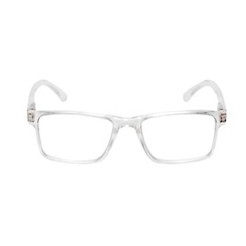 Calabria L2007 Reading Glasses +2.00 Clear Crystal Men Women Designer Single Power Readers Stylish Trendy Modern Eyeglasses