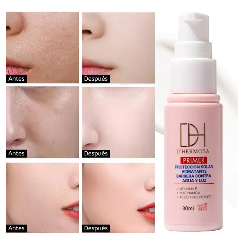 Primer Maquillaje DH Crema SPF 15 Reduce Poros Hipoalergnico 30ml
