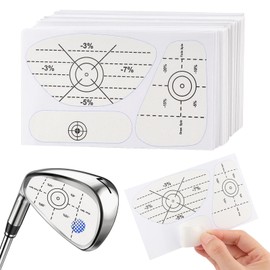 Bibabala 110 Sheets Golf Impact Tape Club Impact Stickers for Woods Irons and Putters, No Residue (Color:White)