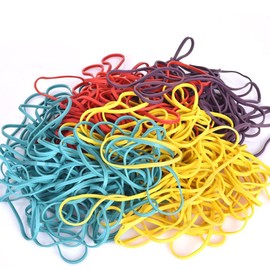 Large Rubber Bands, 140 Pack, 4 Assorted Colors, Strong Elastic, Giant Rubber Bands, Elastics for Office, Home, Kitchen, Files