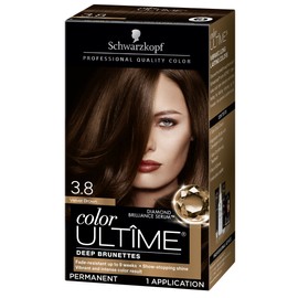 Schwarzkopf Color Ultime Hair Color, 3.8 Velvet Brown, 1 Application - Permanent Brown Hair Dye for Vivid Color Intensity and Fade-Resistant Shine up to 10 Weeks