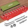 11-Hole Shelf Pin Jig and Hinge Jig 2-in-1,1/4 Inch and