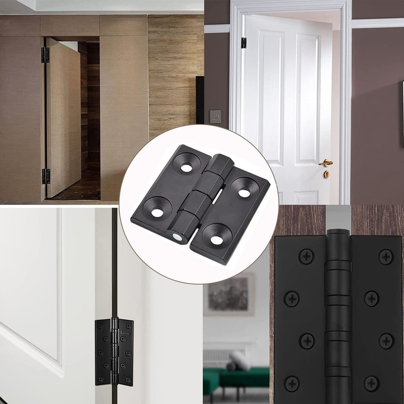 Exbrith 4 Pieces Connector Hinge Black Folding Hinge Metal Hinge