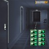 Emergency exit sign "left obliquely down" | aluminium, photoluminescent |