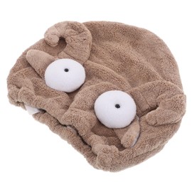 Ipetboom Quick Dry Hair Towel Wrap for Women Super Absorbent Coral Fleece Hair Drying Cap with Cute Cartoon Design for Bathing Makeup Application
