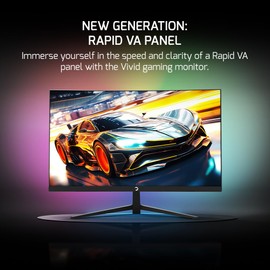 GAMEPOWER T40 23.6 Inch Curved Gaming Monitor, 180Hz 1080p Display, 0.5ms Response Time, VA Panel, AMD FreeSync, HDR Support, 125% sRGB, RGB Backlight, Dual Speakers, Zero Frame Design, HDMI/DP, 1800R