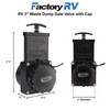 Valterra 3" Stainless Steel RV Waste Dump Gate Valve w/Cap