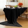 Cobedzy Black Velvet Tablecloth, 60 x 102 Inch Rectangle Table