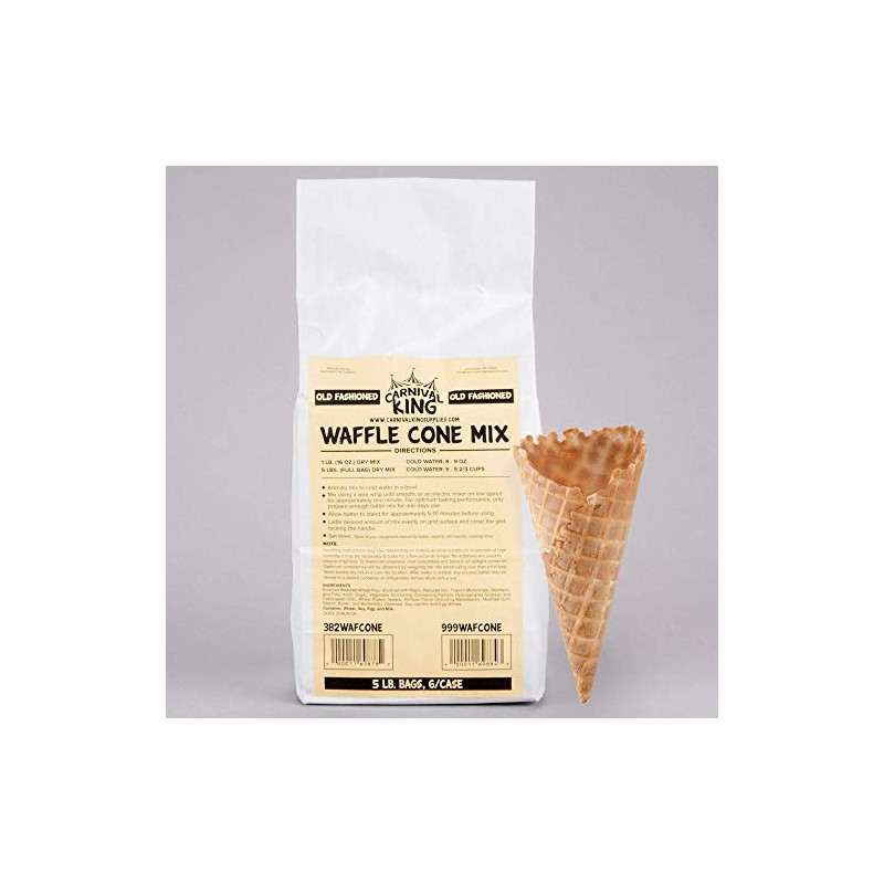 Carnival King Old Fashioned Waffle Cone Mix 5 lb. Bag